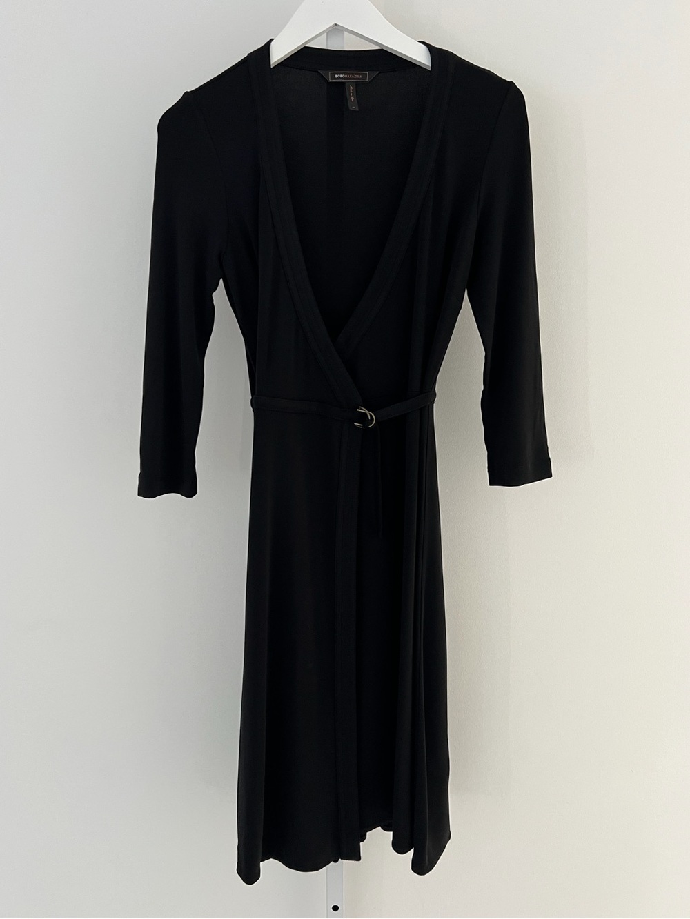 BCBG BLACK WRAP DRESS SIZE XS